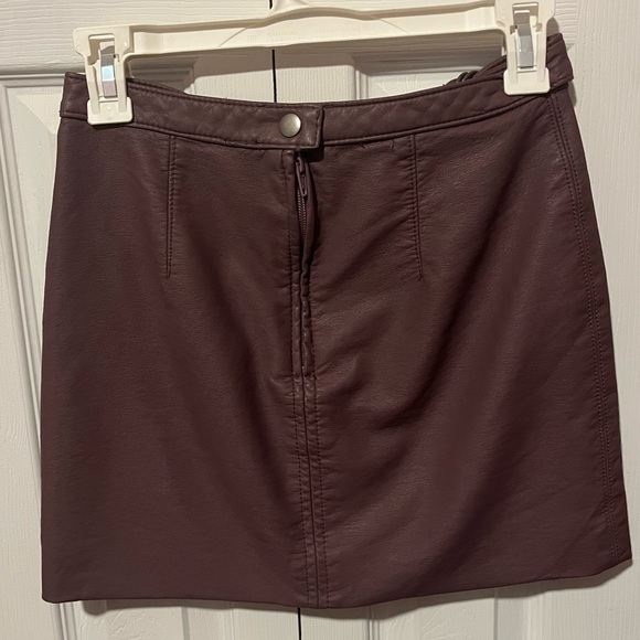 Purple Free People Midnight Magic Faux Leather Skirt - Picture 5 of 5